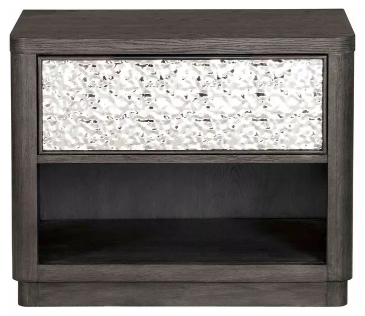 Sterling West Ash Gray 1 Drawer Nightstand with USB Charging