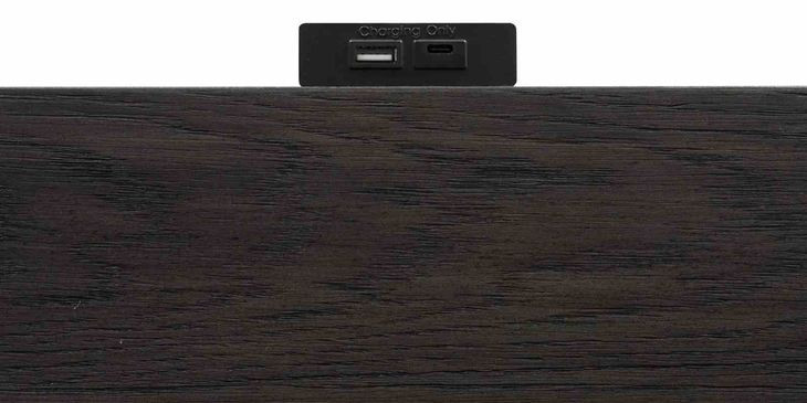 Sterling West Ash Gray 2 Drawer Nightstand with USB Charging