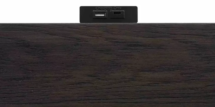 Sterling West Ash Gray 2 Drawer Nightstand with USB Charging