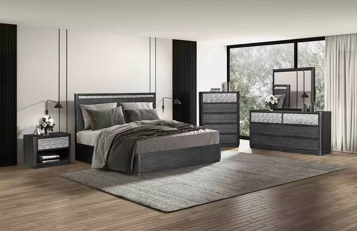 Sterling West Ash Gray Rectangular Dresser Mirror