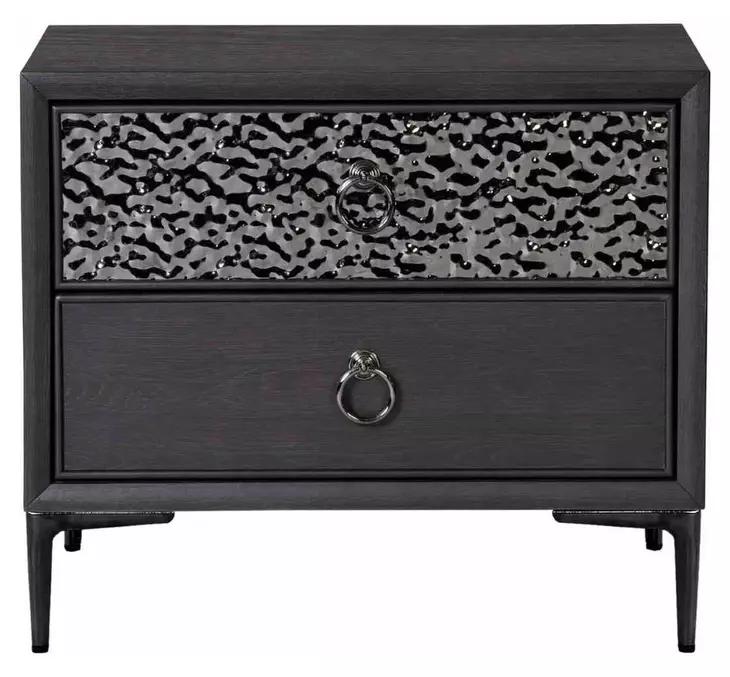 Bashford Espresso 2 Drawer Nightstand with USB Charging