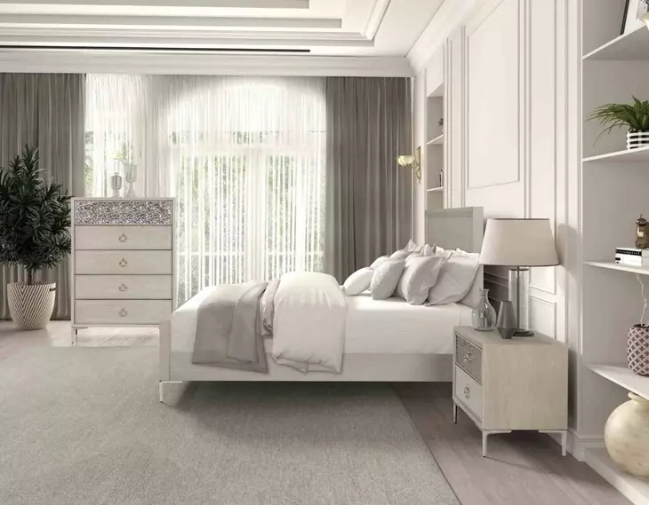 Bashford Natural Oak King Panel Bed