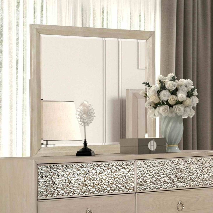 Bashford Natural Oak Rectangular Dresser Mirror