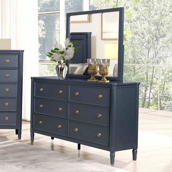 Altamira Malta Blue Rectangular Dresser Mirror