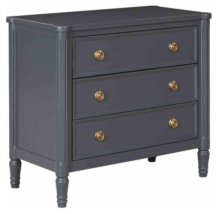 Altamira Malta Blue 3 Drawer Oversized Nightstand
