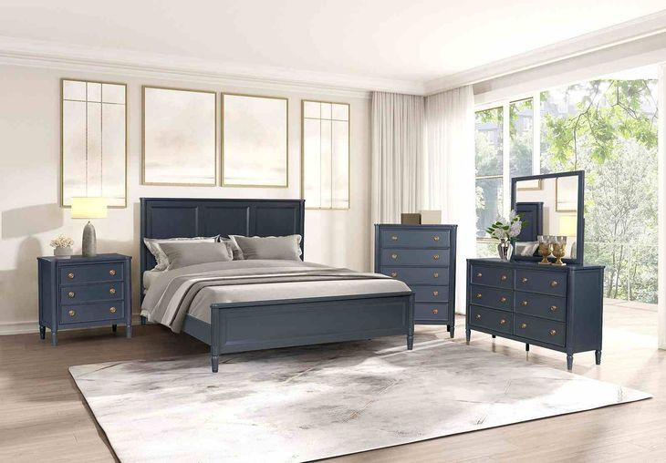 Altamira Malta Blue 3 Drawer Oversized Nightstand