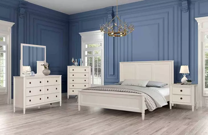 Altamira White Panel Bedroom Set