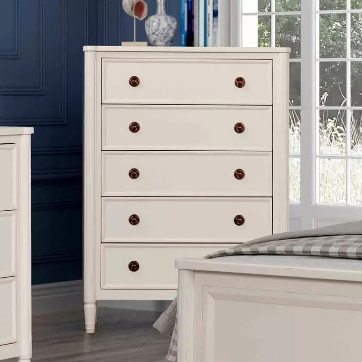 Altamira White 5 Drawer Chest