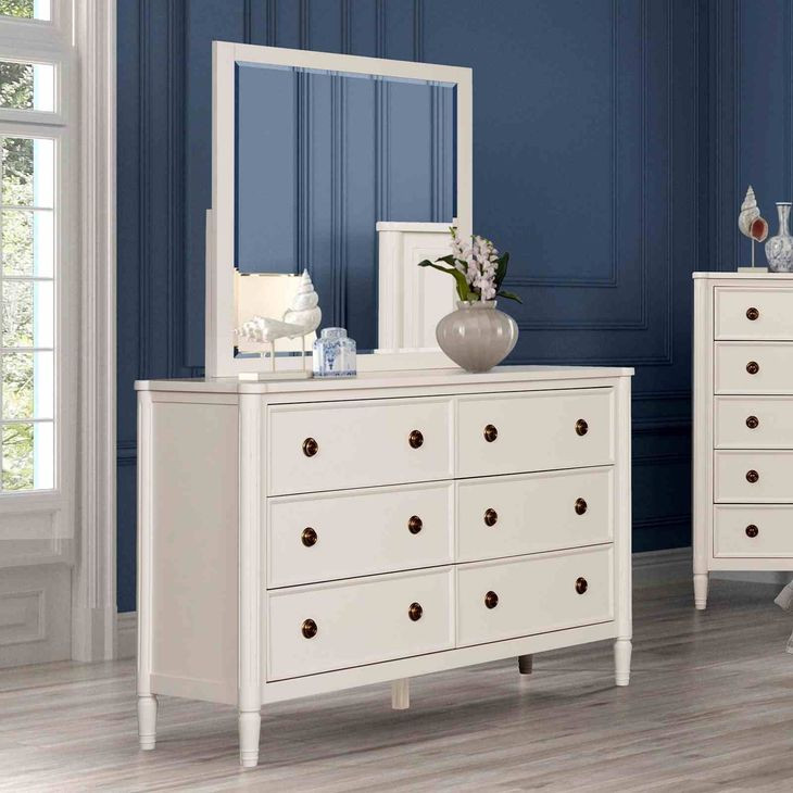 Altamira White Rectangular Dresser Mirror