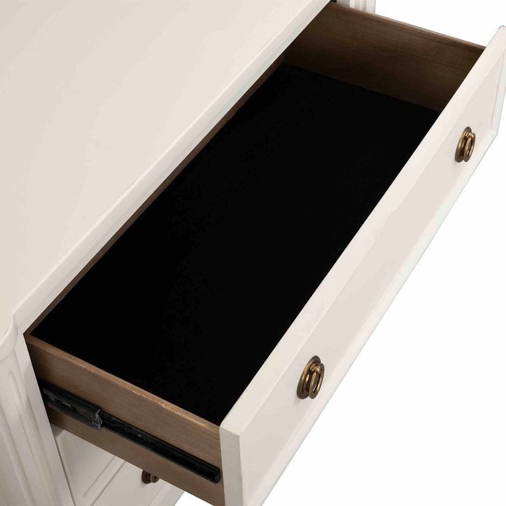 Altamira White 3 Drawer Oversized Nightstand