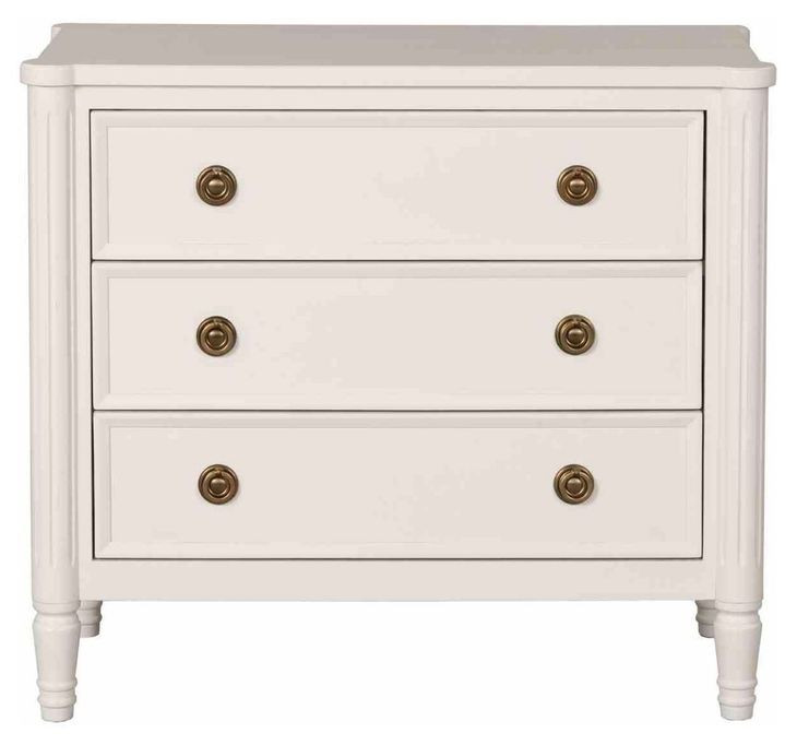 Altamira White 3 Drawer Oversized Nightstand