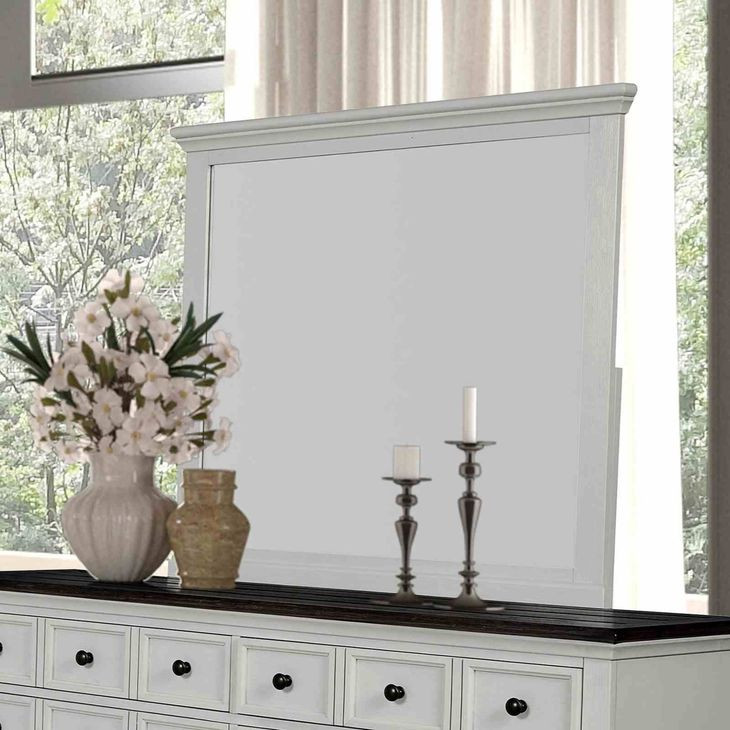 Hampstead White Rectangular Dresser Mirror