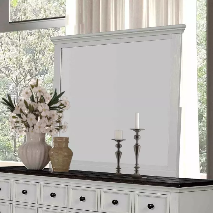 Hampstead White Rectangular Dresser Mirror