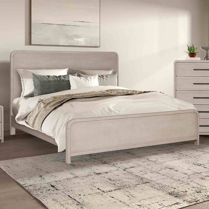 Belize Natural Oak Queen Panel Bed