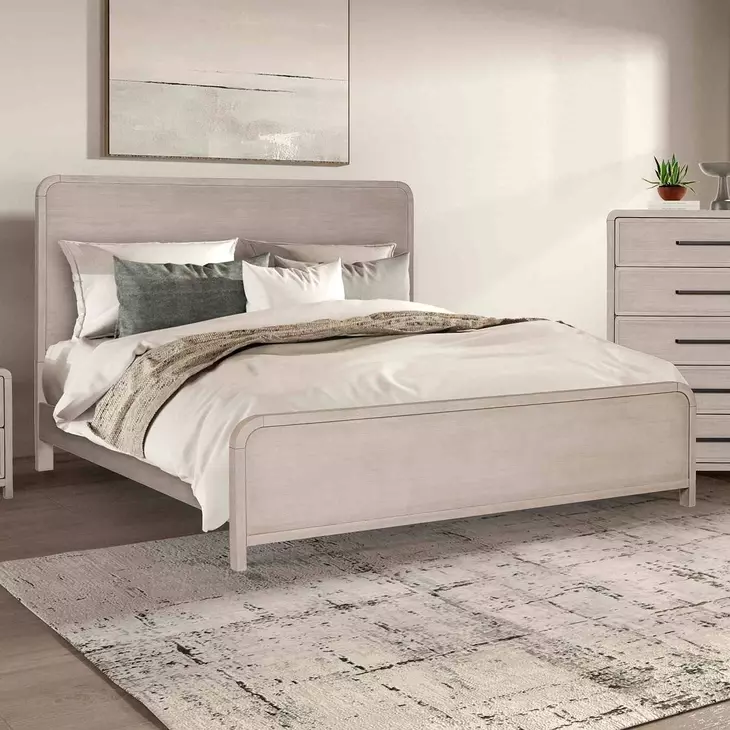 Belize Natural Oak King Panel Bed