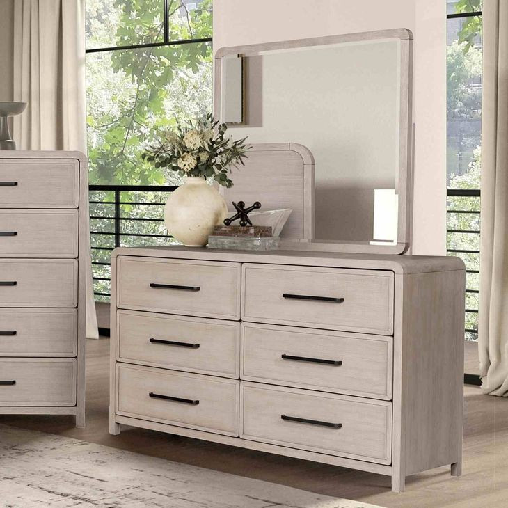 Belize Natural Oak 6 Drawer Dresser