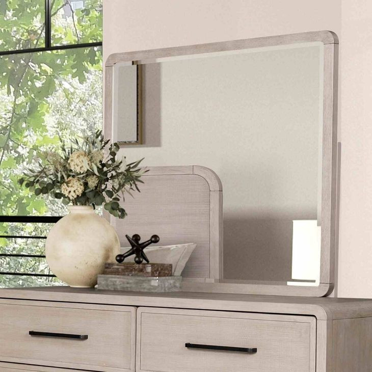 Belize Natural Oak Rectangular Dresser Mirror