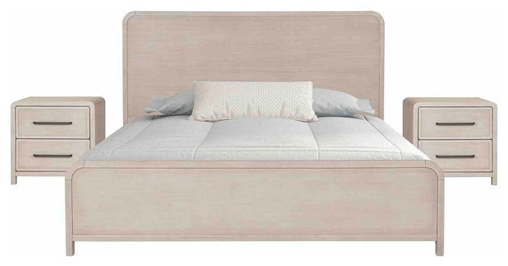 Belize Natural Oak King Panel Bed