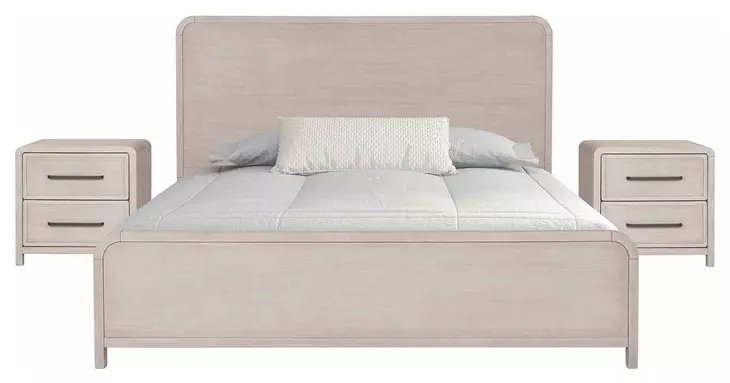 Belize Natural Oak King Panel Bed