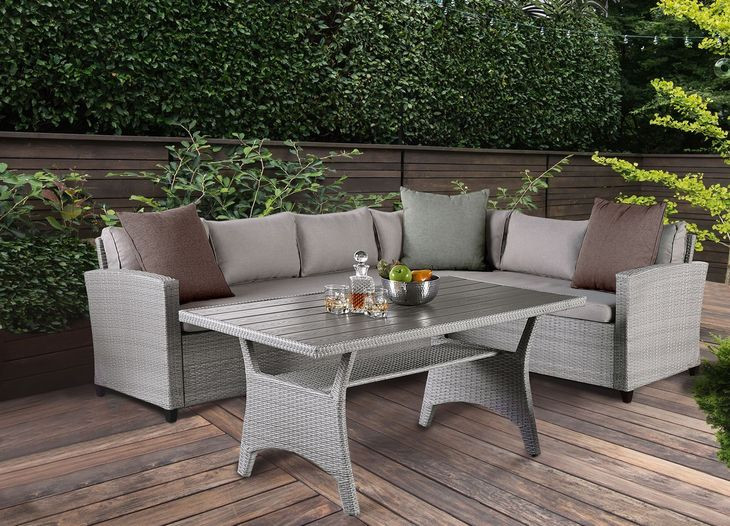 Kimara Gray 57" Outdoor Dining Table