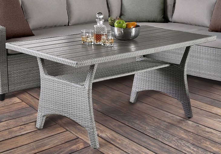 Kimara Gray 57" Outdoor Dining Table
