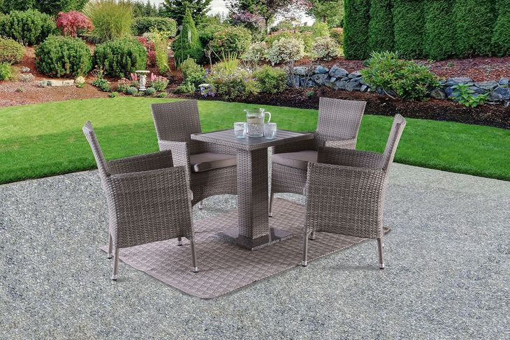 Niambi Gray Outdoor Rectangular Patio Table