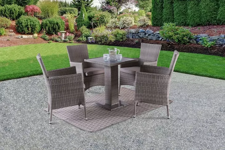 Niambi Gray Outdoor Rectangular Patio Table