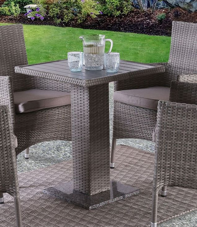 Niambi Gray Outdoor Rectangular Patio Table