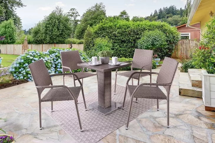 Niambi Natural Outdoor Rectangular Patio Table