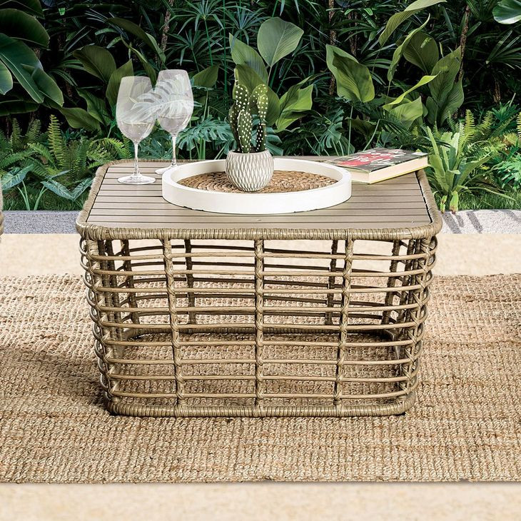 Johari Beige Outdoor Rectangular Cocktail Table