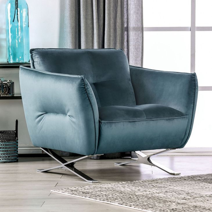 Civellutino Teal Upholstered Chair