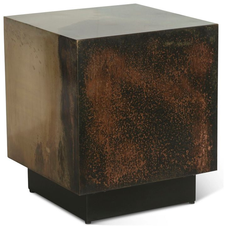 St. George Oxidized Black Square Side Table