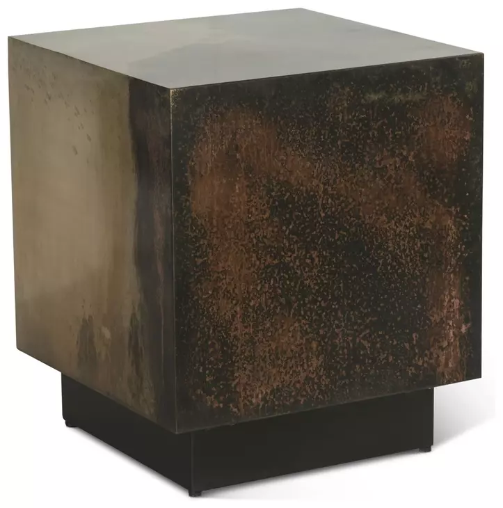 St. George Oxidized Black Square Side Table