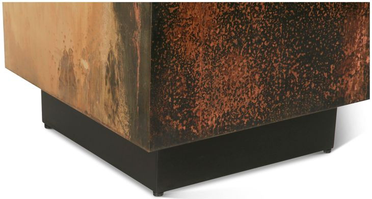 St. George Oxidized Black Square Side Table