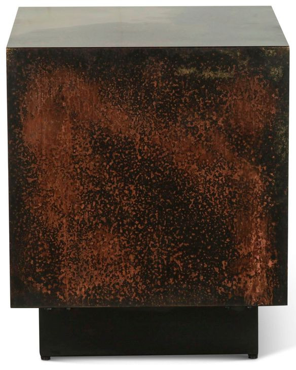 St. George Oxidized Black Square Side Table