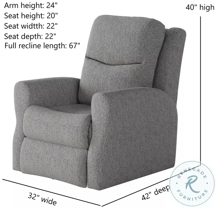 Fame Journey Silver Wall Hugger Recliner