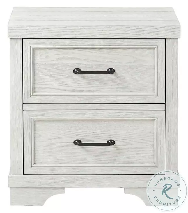 Foundry White Dove 2 Drawer Nightstand
