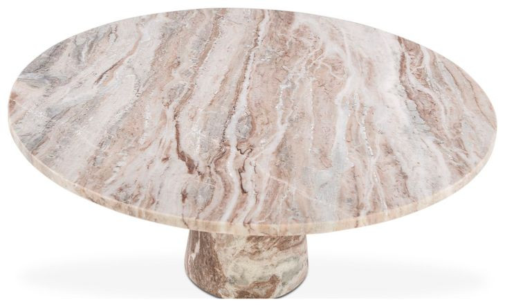 Giza Beige Round Marble Cocktail Table