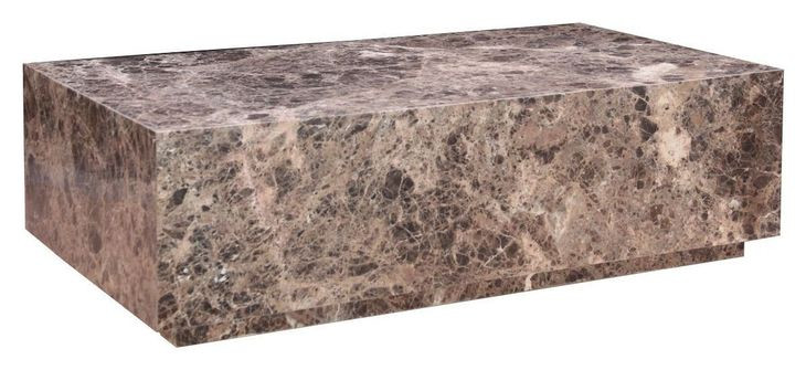 Giza Dark Emperador Rectangular Marble Top Coffee Table