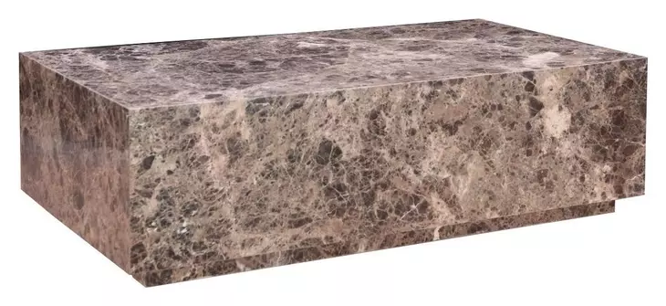 Giza Dark Emperador Rectangular Marble Top Coffee Table