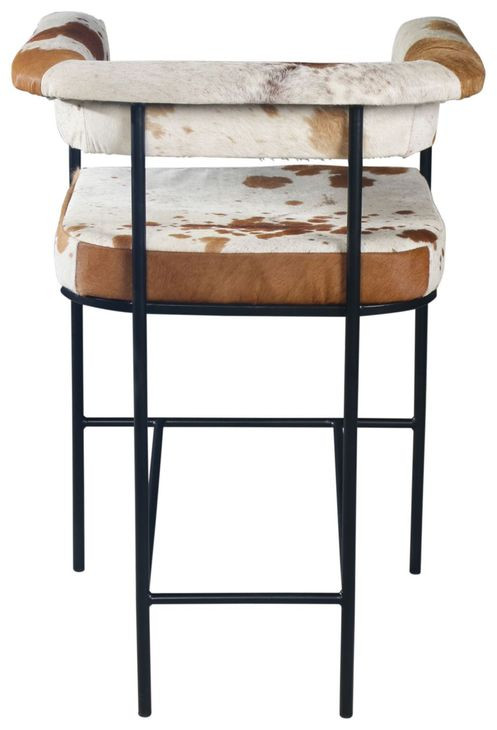 Charleston Beige and Brown Leather Upholstered Counter Height Chair