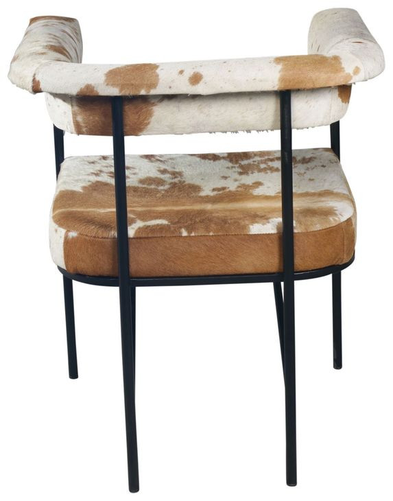 Charleston Beige and Brown Leather Upholstered Arm Chair