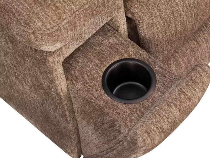 Bronco Plush Tobacco 6 Piece Modular Reclining Sectional with Console and USB Charging