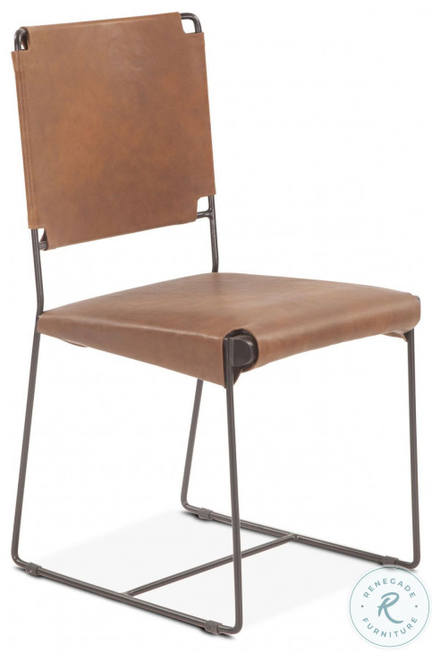Melbourne Buffalo Leather Industrial Modern Dining Chair Set Of 2 From ...