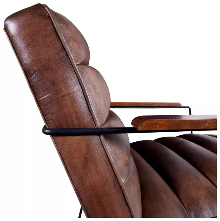 Melbourne Antique Whiskey Leather Accent Chair
