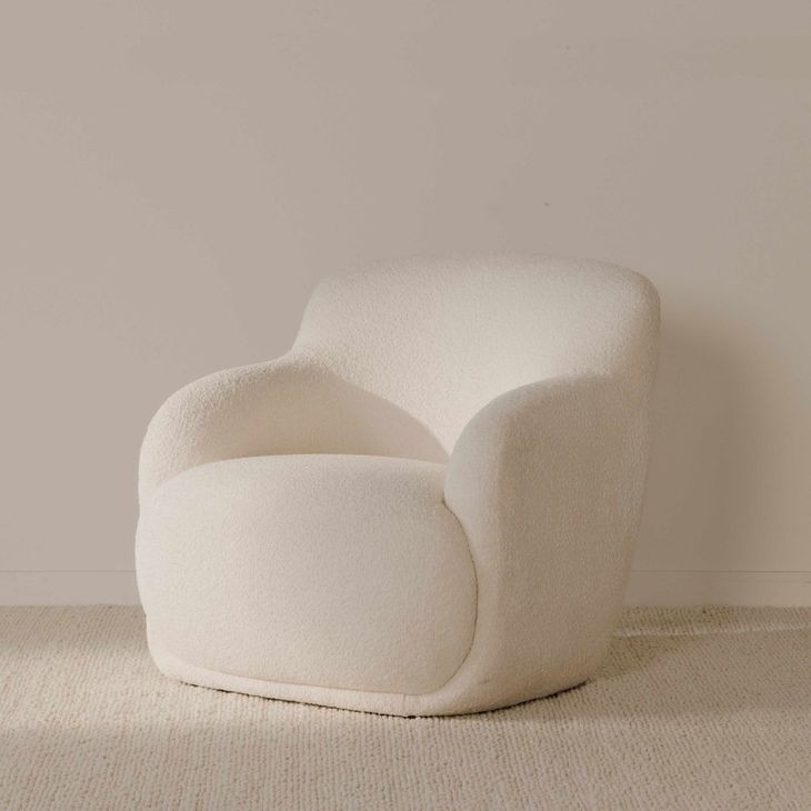 Stevie Cream Upholstered Lounge Chair