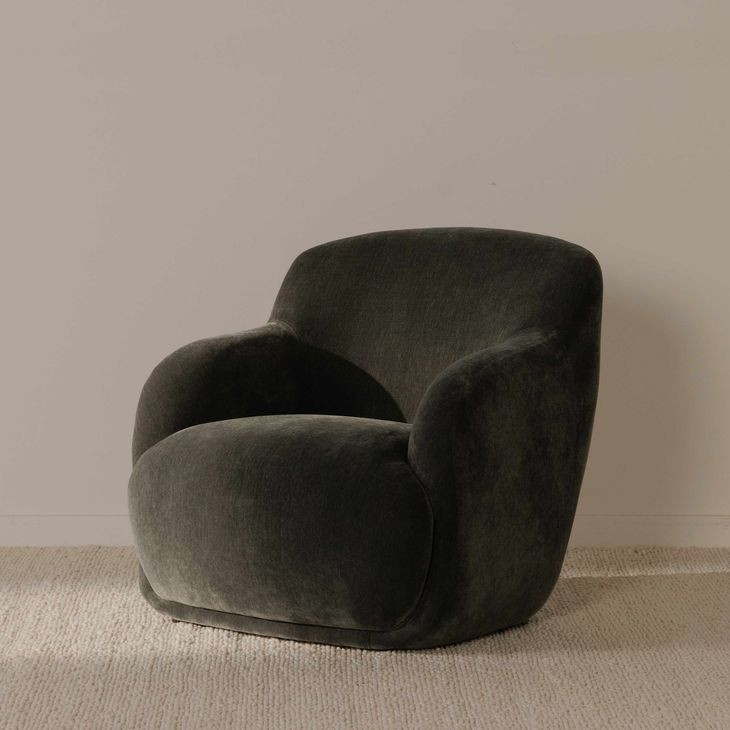 Stevie Slate Blue Upholstered Lounge Chair
