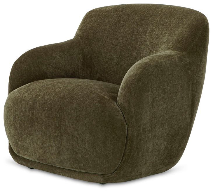 Stevie Cedar Green Upholstered Lounge Chair