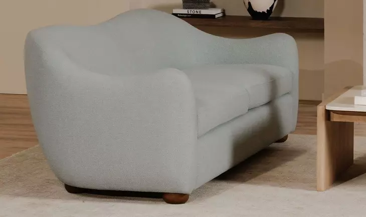 Bria Light Blue 90" Sofa