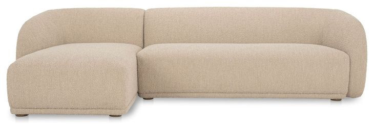 Faye Beige 2 Piece Modular LAF Sectional